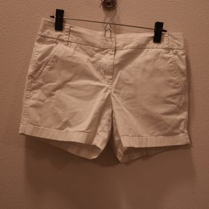 J.Crew White Chino Shorts 5"